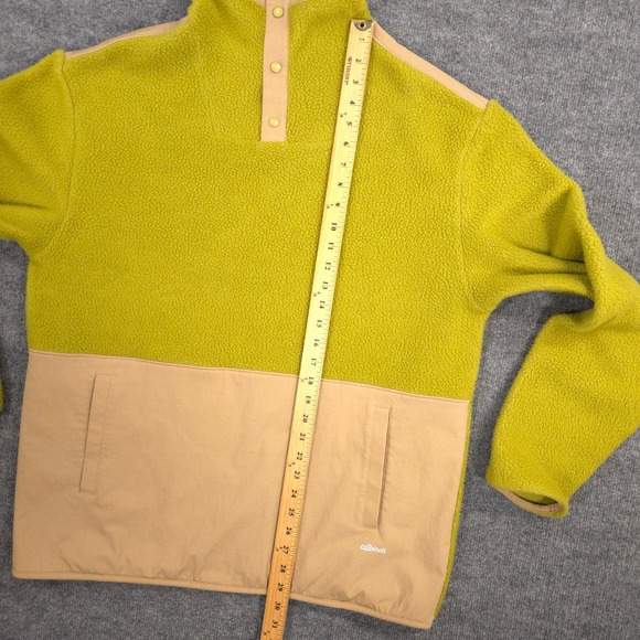 Allbirds Fluff Fleece Pullover Jacket Mens L Hazy Lime Outdoor Casual Gorpcore - Picture 6 of 9